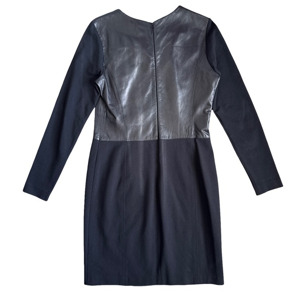 Black Leather Antonio Melani Dress - Size 6 - Picture 2 of 4